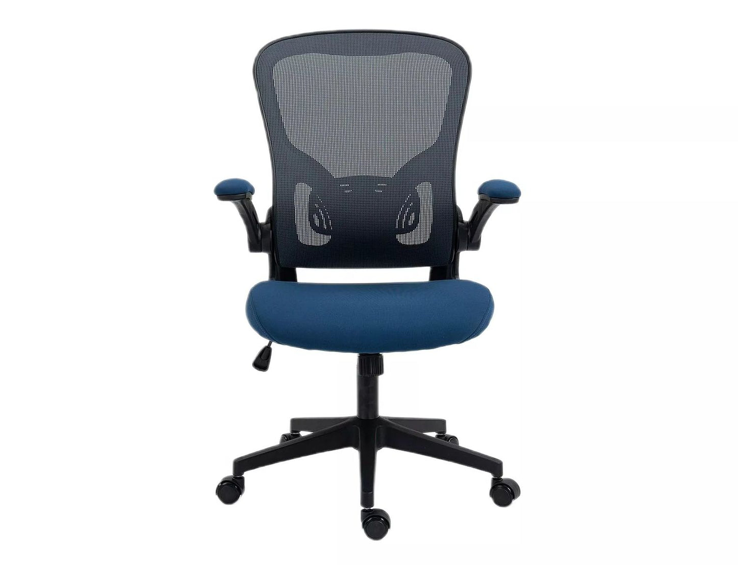 Office Chair Q333 | size: Width: 65cm, Height: 110cm, Depth: 47cm | color: Grey/Blue | image: 3 | variant: 1005464
