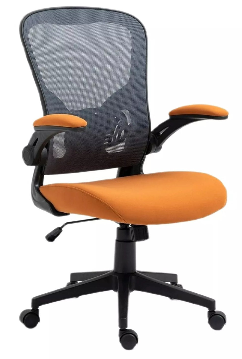Office Chair Q333 | size: Width: 65cm, Height: 110cm, Depth: 47cm | color: Orange/Grey | image: 0 | variant: 1005465