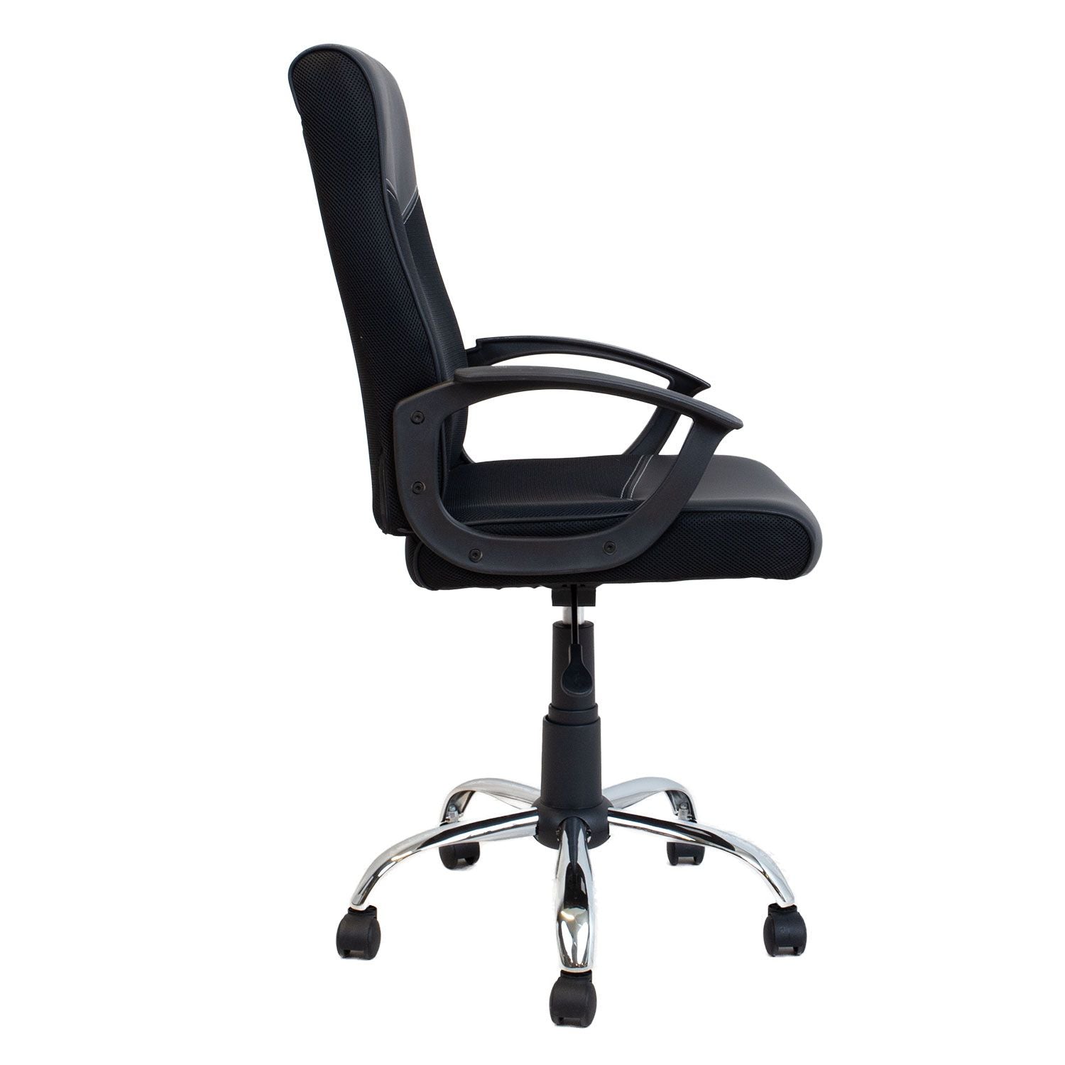Office Chair Roby | size: Width: 64cm, Height: 112cm, Depth: 58.5cm | color: Black | image: 2 | variant: 1017847