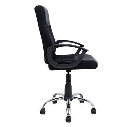 Office Chair Roby | size: Width: 64cm, Height: 112cm, Depth: 58.5cm | color: Black | image: 2 | variant: 1017847