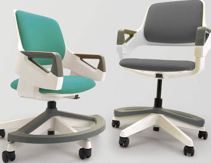 Office Chair Rookee | size: Width: 64cm, Height: 76-93cm, Depth: 64cm | color: Blue | image: 4 | variant: 1005307