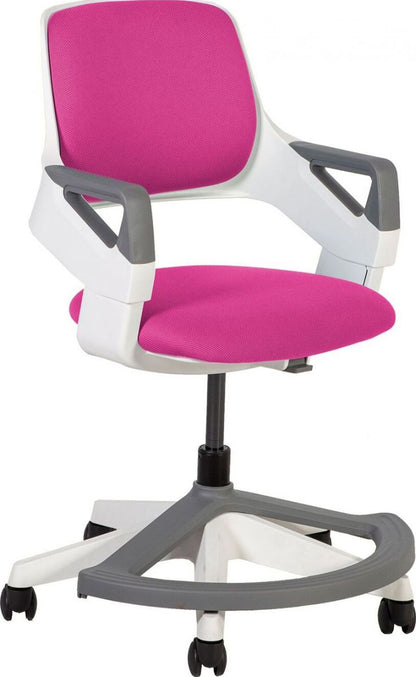 Office Chair Rookee | size: Width: 64cm, Height: 76-93cm, Depth: 64cm | color: Pink | image: 1 | variant: 1005309