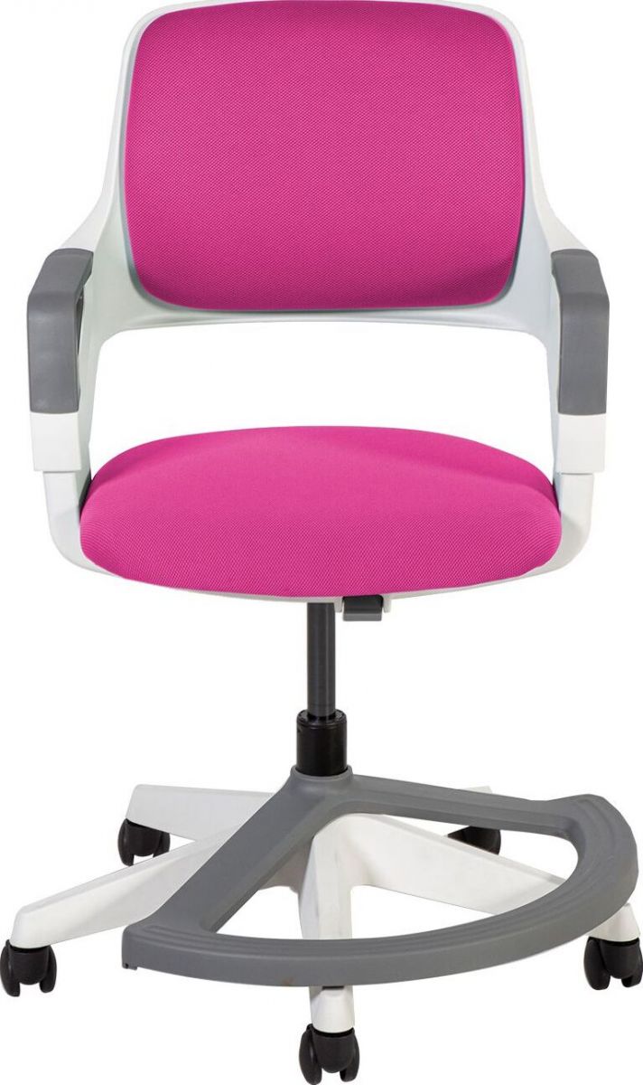 Office Chair Rookee | size: Width: 64cm, Height: 76-93cm, Depth: 64cm | color: Pink | image: 2 | variant: 1005309