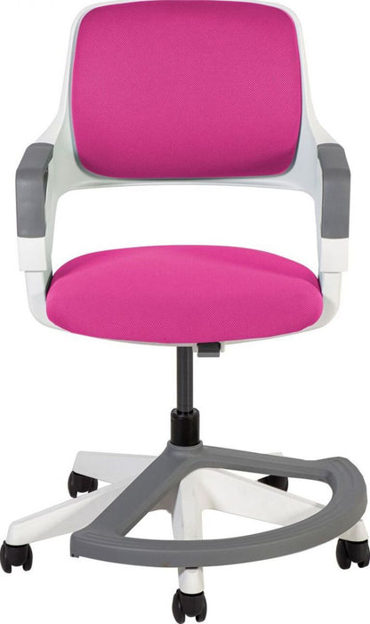 Office Chair Rookee | size: Width: 64cm, Height: 76-93cm, Depth: 64cm | color: Pink | image: 2 | variant: 1005309