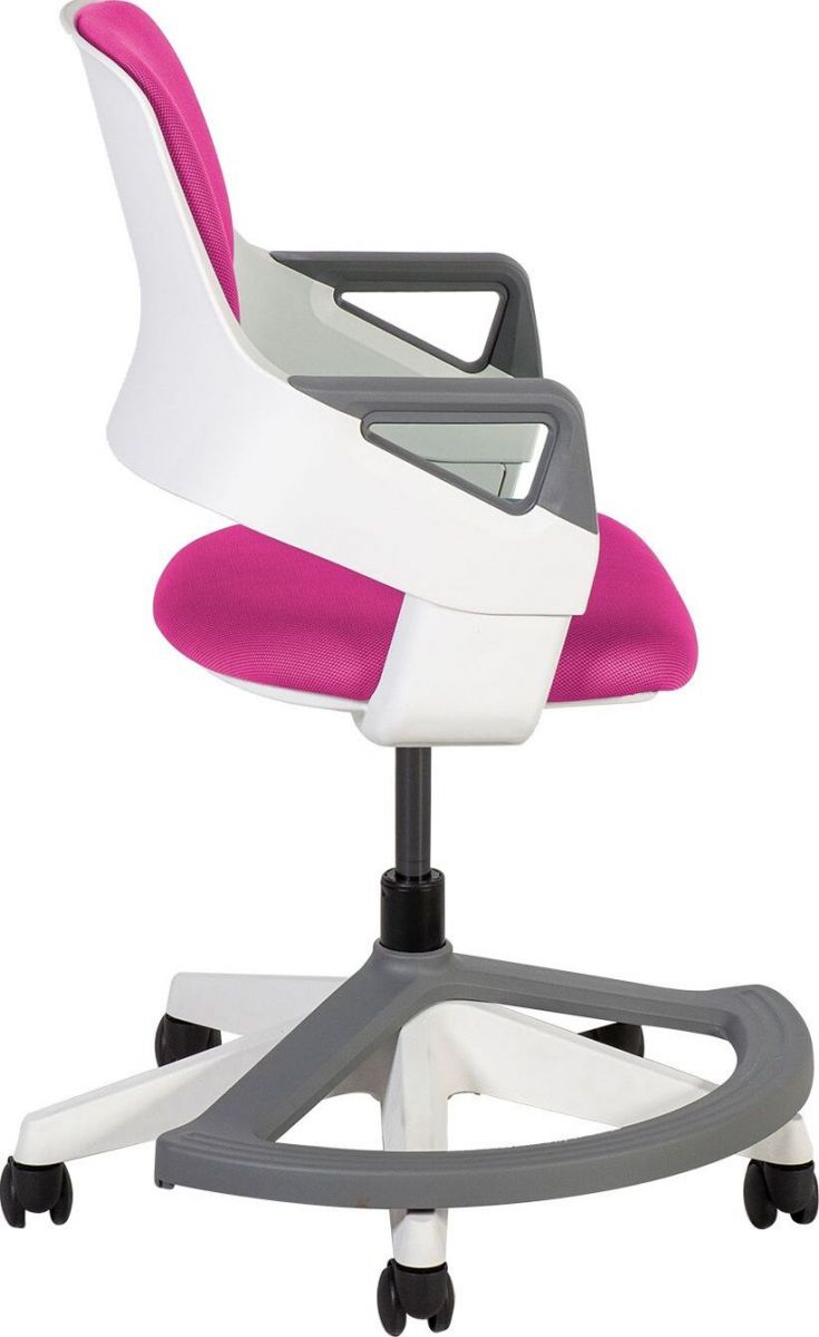 Office Chair Rookee | size: Width: 64cm, Height: 76-93cm, Depth: 64cm | color: Pink | image: 3 | variant: 1005309
