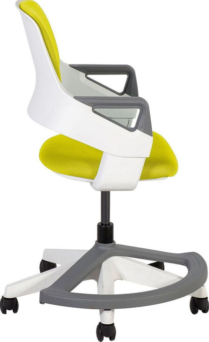 Office Chair Rookee | size: Width: 64cm, Height: 76-93cm, Depth: 64cm | color: Yellow | image: 3 | variant: 1005308