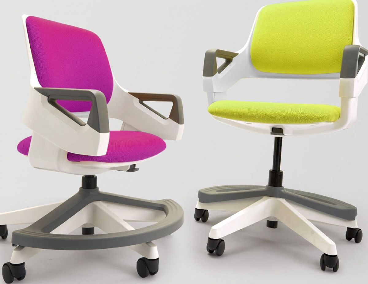 Office Chair Rookee | size: Width: 64cm, Height: 76-93cm, Depth: 64cm | color: Yellow | image: 5 | variant: 1005308