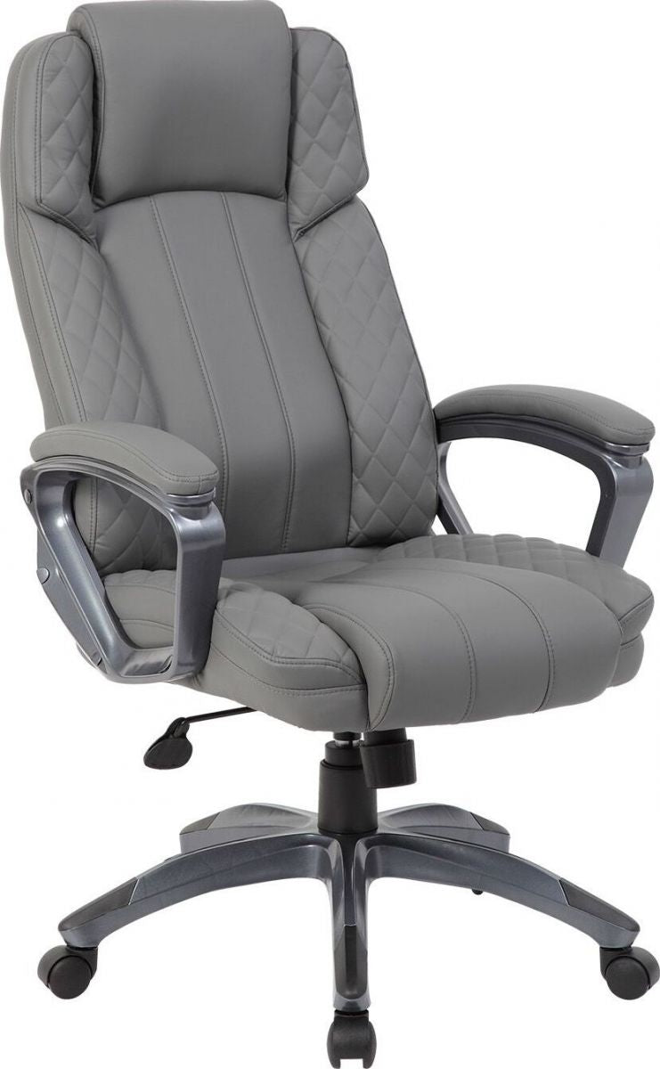 Office Chair Ruthin | size: Width: 66cm, Height: 116-123.5cm, Depth: 75.5cm | color: Gray | image: 1 | variant: 1001181