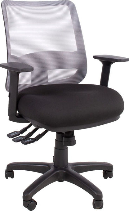 Office Chair Saga 1 | size: Width: 65.5cm, Height: 94.5-114cm, Depth: 64cm | color: Gray | image: 1 | variant: 1011582