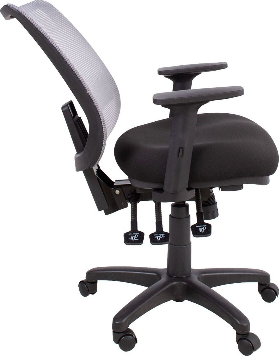 Office Chair Saga 1 | size: Width: 65.5cm, Height: 94.5-114cm, Depth: 64cm | color: Gray | image: 4 | variant: 1011582