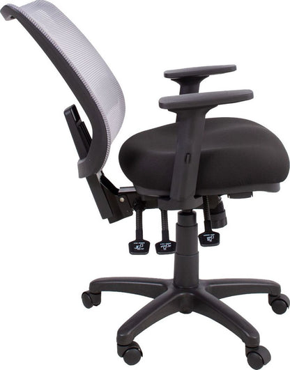 Office Chair Saga 1 | size: Width: 65.5cm, Height: 94.5-114cm, Depth: 64cm | color: Gray | image: 4 | variant: 1011582