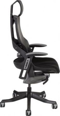 Office Chair St Davids | size: Width: 70cm, Height: 112-129cm, Depth: 70cm | color: Black/Grey | image: 2 | variant: 1001269
