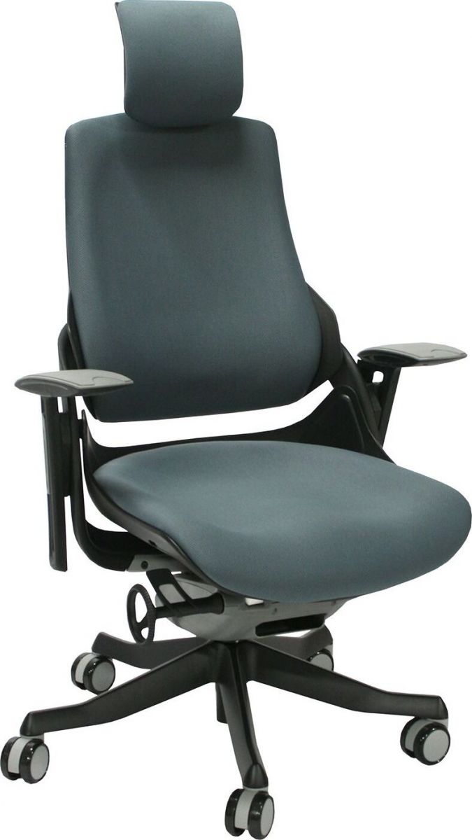 Office Chair St Davids | size: Width: 70cm, Height: 112-129cm, Depth: 70cm | color: Gray | image: 1 | variant: 1001270