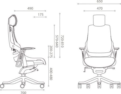 Office Chair St Davids | size: Width: 70cm, Height: 112-129cm, Depth: 70cm | color: Green | image: 4 | variant: 1001268