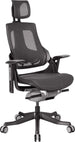 Office Chair St Davids | size: Width: 70cm, Height: 112-129cm, Depth: 70cm | color: Transparent/Black | image: 1 | variant: 1001265