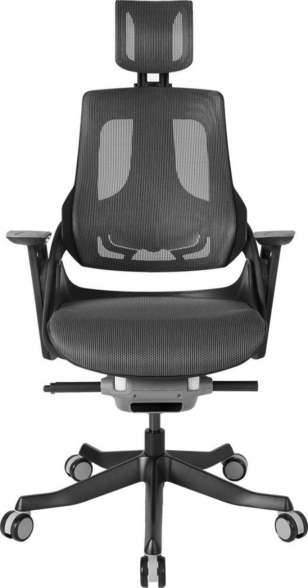 Office Chair St Davids | size: Width: 70cm, Height: 112-129cm, Depth: 70cm | color: Transparent/Black | image: 3 | variant: 1001265