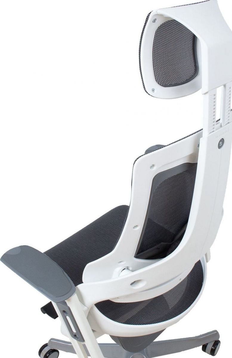 Office Chair St Davids | size: Width: 70cm, Height: 129cm, Depth: 70cm | color: White/Grey | image: 9 | variant: 1001271