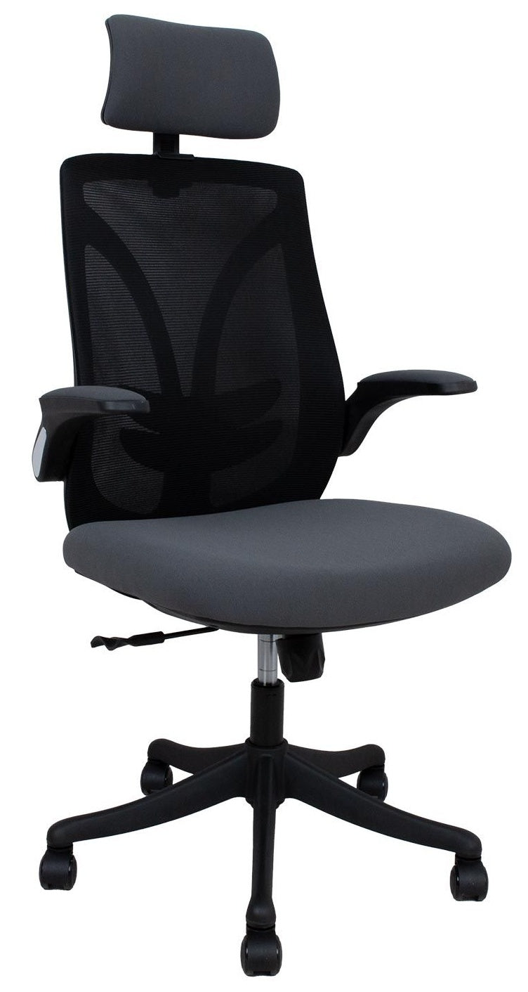 Office Chair Tandy | size: Width: 64cm, Height: 126cm, Depth: 62.5cm | color: Black/Grey | image: 0 | variant: 1005330