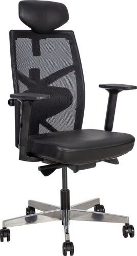Office Chair Tune 2 | size: Width: 70cm, Height: 111-128cm, Depth: 49cm | color: Black | image: 1 | variant: 1011590