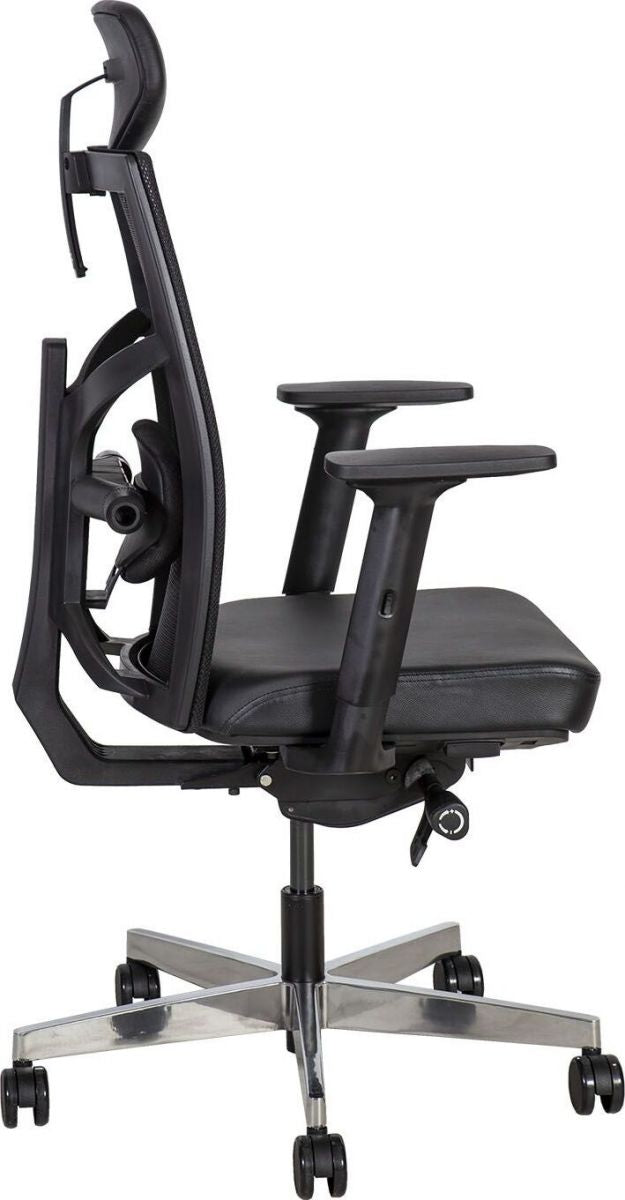Office Chair Tune 2 | size: Width: 70cm, Height: 111-128cm, Depth: 49cm | color: Black | image: 2 | variant: 1011590