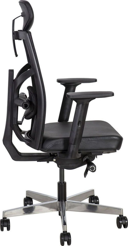 Office Chair Tune 2 | size: Width: 70cm, Height: 111-128cm, Depth: 49cm | color: Black | image: 2 | variant: 1011590