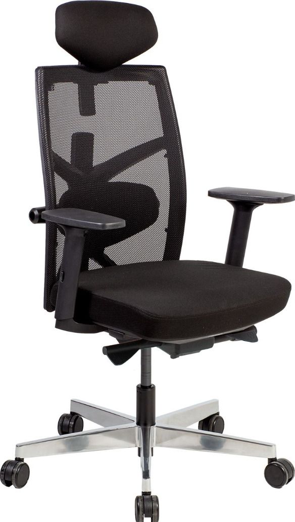 Office Chair Tune | size: Width: 70cm, Height: 111-128cm, Depth: 49cm | color: Black | image: 1 | variant: 1005340