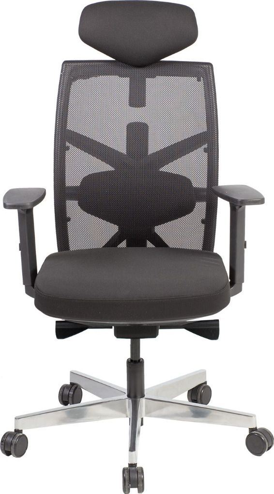 Office Chair Tune | size: Width: 70cm, Height: 111-128cm, Depth: 49cm | color: Black | image: 2 | variant: 1005340