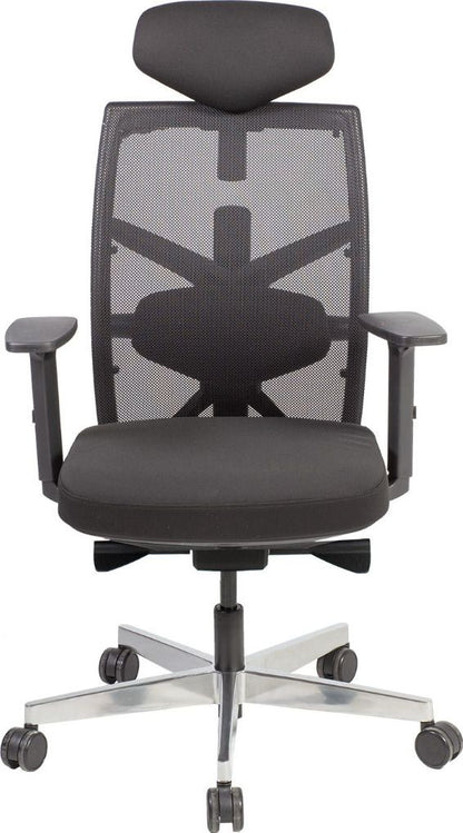 Office Chair Tune | size: Width: 70cm, Height: 111-128cm, Depth: 49cm | color: Black | image: 2 | variant: 1005340