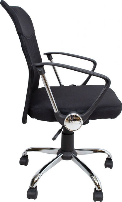 Office Chair Tywyn | size: Width: 57cm, Height: 103cm, Depth: 57cm | color: Black | image: 3 | variant: 1001148