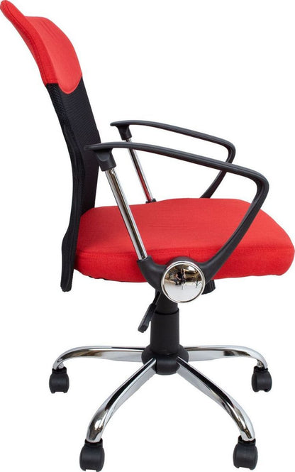 Office Chair Tywyn | size: Width: 57cm, Height: 103cm, Depth: 57cm | color: Red | image: 3 | variant: 1001149