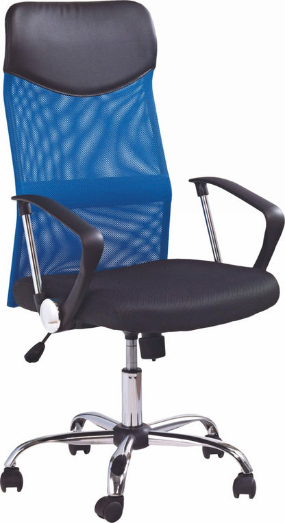 Office Chair Vire | size: Width: 61cm, Height: 120cm, Depth: 63cm | color: Black/Blue | image: 1 | variant: 1005191