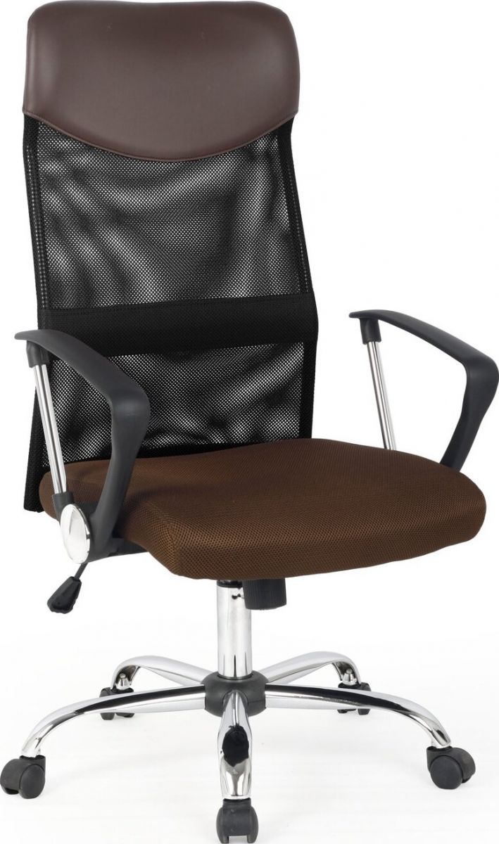 Office Chair Vire | size: Width: 61cm, Height: 120cm, Depth: 63cm | color: Brown/Black | image: 1 | variant: 1005189
