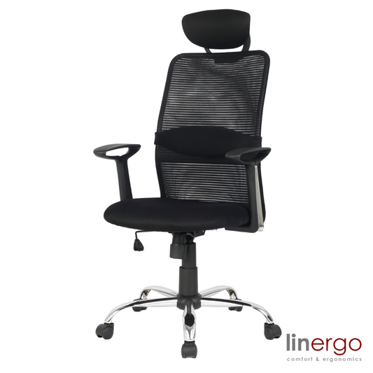 Office Chair West Abu Dhabi | size: Width: 64cm, Height: 124cm, Depth: 54cm | color: Black | image: 0 | variant: 1008087