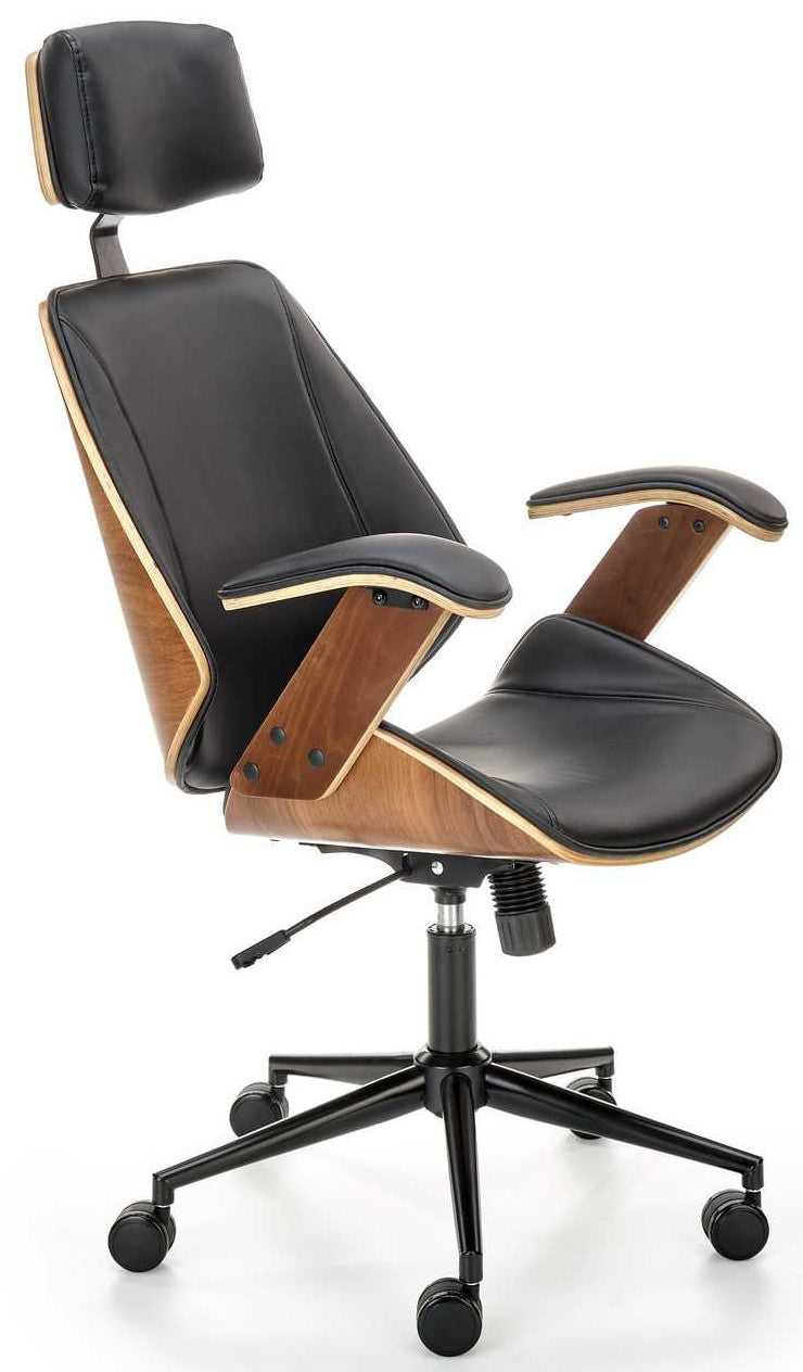 Office Chair West Blackwood | size: Width: 62cm, Height: 129cm, Depth: 70cm | color: Brown/Black | image: 1 | variant: 1007483