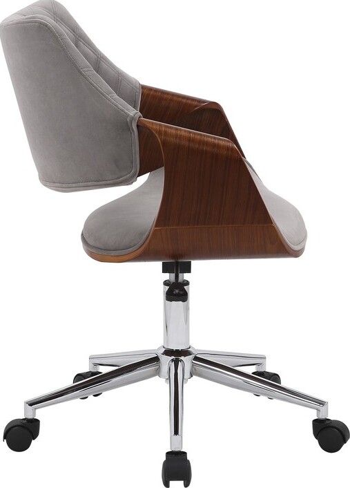 Office Chair West Buckingham | size: Width: 58cm, Height: 90cm, Depth: 64cm | color: Gray | image: 3 | variant: 1007194