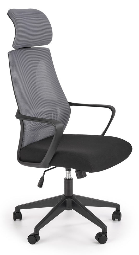 Office Chair West Kaunas | size: Width: 64cm, Height: 122cm, Depth: 60cm | color: Black/Grey | image: 0 | variant: 1007573