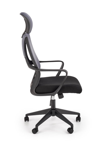 Office Chair West Kaunas | size: Width: 64cm, Height: 122cm, Depth: 60cm | color: Black/Grey | image: 1 | variant: 1007573