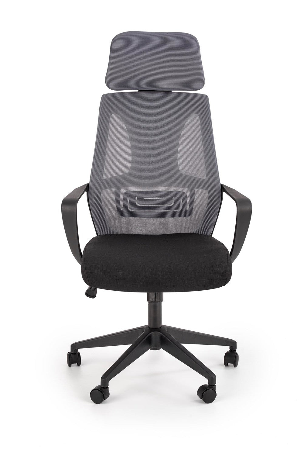 Office Chair West Kaunas | size: Width: 64cm, Height: 122cm, Depth: 60cm | color: Black/Grey | image: 3 | variant: 1007573