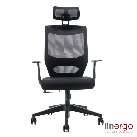 Office Chair West Leningrad | size: Width: 57.5cm, Height: 128cm, Depth: 60cm | color: Black | image: 0 | variant: 1008085
