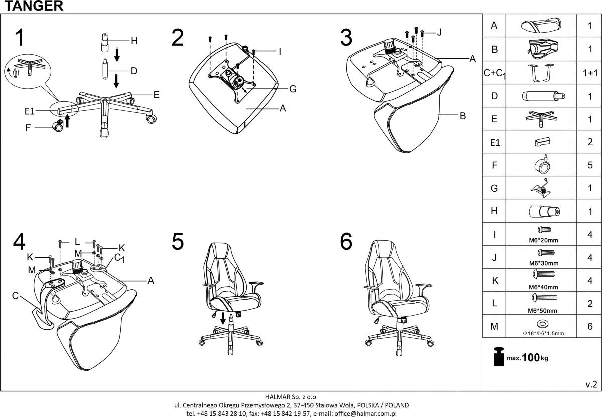 Office Chair West Melrose | size: Width: 70cm, Height: 117cm, Depth: 63cm | color: Gray | image: 10 | variant: 1007110