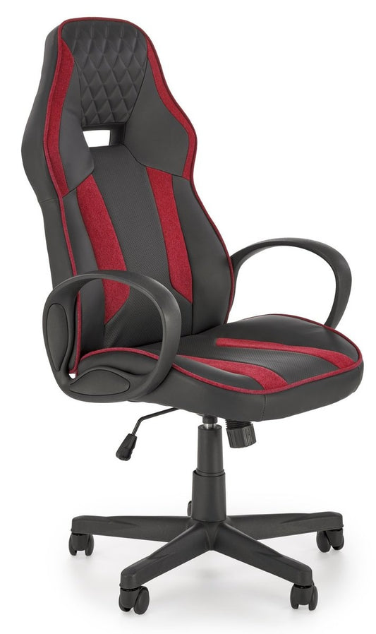 Office Chair West Ogre | size: Width: 61cm, Height: 121cm, Depth: 70cm | color: Black/Red | image: 0 | variant: 1007570