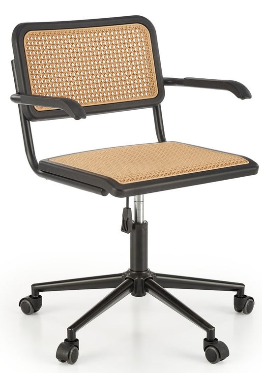 Office Chair West Pontllanfraith | size: Width: 59cm, Height: 77cm, Depth: 58cm | color: Brown/Black | image: 1 | variant: 1007435