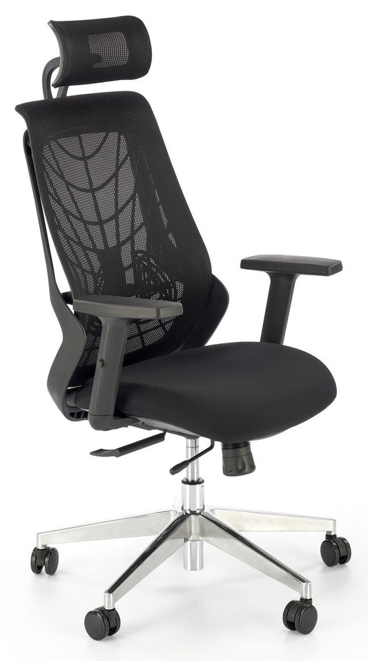 Office Chair West Porth | size: Width: 66cm, Height: 115cm, Depth: 67cm | color: Black | image: 1 | variant: 1007428