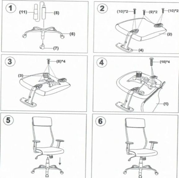 Office Chair West Provence | size: Width: 65cm, Height: 115-124cm, Depth: 51cm | color: Black | image: 4 | variant: 1007734