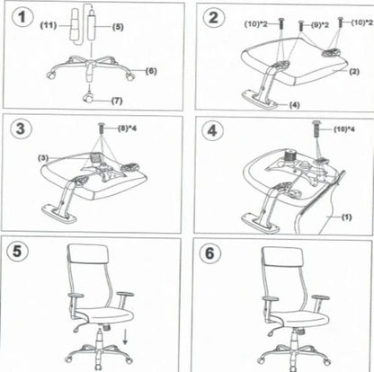 Office Chair West Provence | size: Width: 65cm, Height: 115-124cm, Depth: 51cm | color: Black | image: 4 | variant: 1007734
