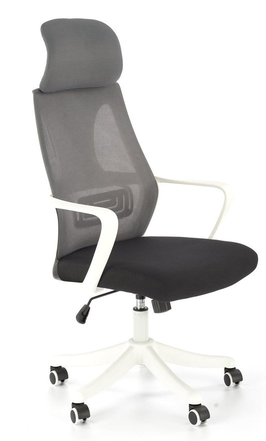 Office Chair West Risca | size: Width: 62cm, Height: 116cm, Depth: 63cm | color: White/Black/Grey | image: 1 | variant: 1007437