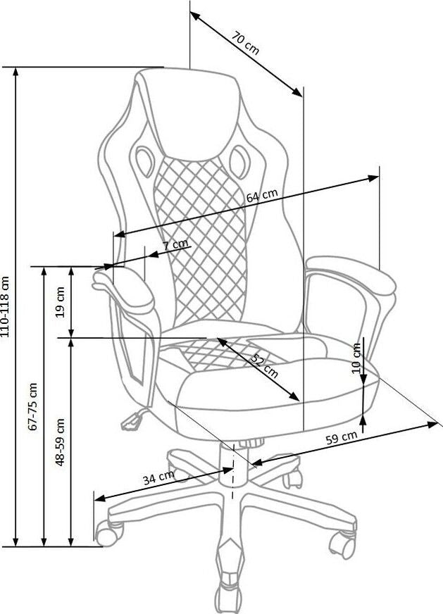 Office Chair West Stratford | size: Width: 64cm, Height: 118cm, Depth: 70cm | color: Black | image: 7 | variant: 1007067