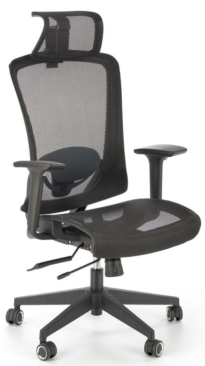 Office Chair West Treorchy | size: Width: 63cm, Height: 117cm, Depth: 63cm | color: Black | image: 1 | variant: 1007430