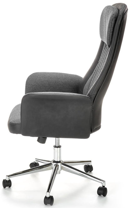 Office Chair West Vasteras | size: Width: 65cm, Height: 118cm, Depth: 75cm | color: Black/Grey | image: 3 | variant: 1007482