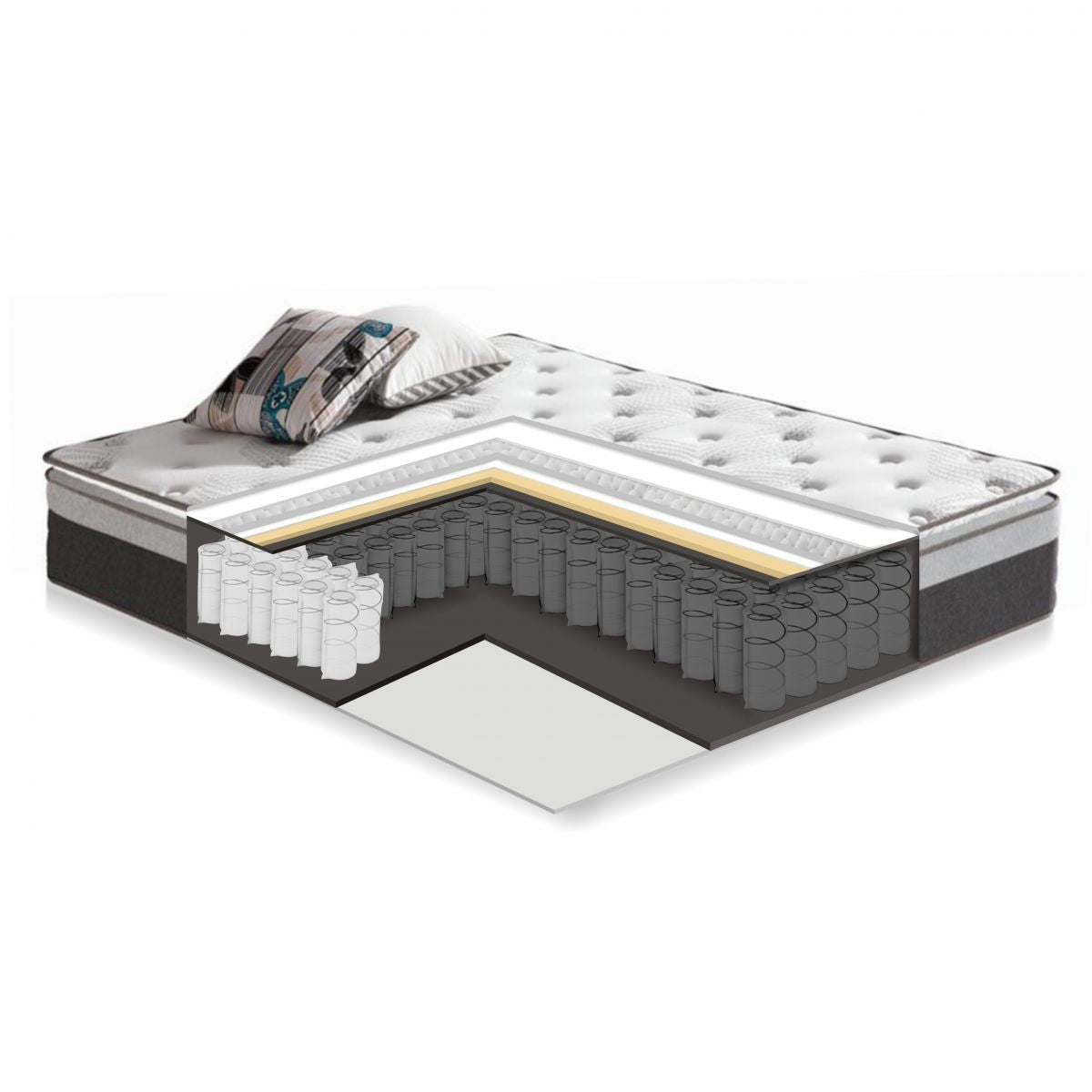 Pocket Spring Mattress Harmony Top Pocket 1 | size: Length: 200cm, Width: 120cm | image: 0 | variant: 1011004